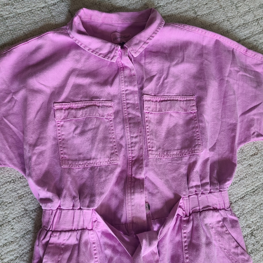 Universal Thread Pink Women  Pink Jumpsuit Size 8 Barbie Pink - Picture 15 of 15